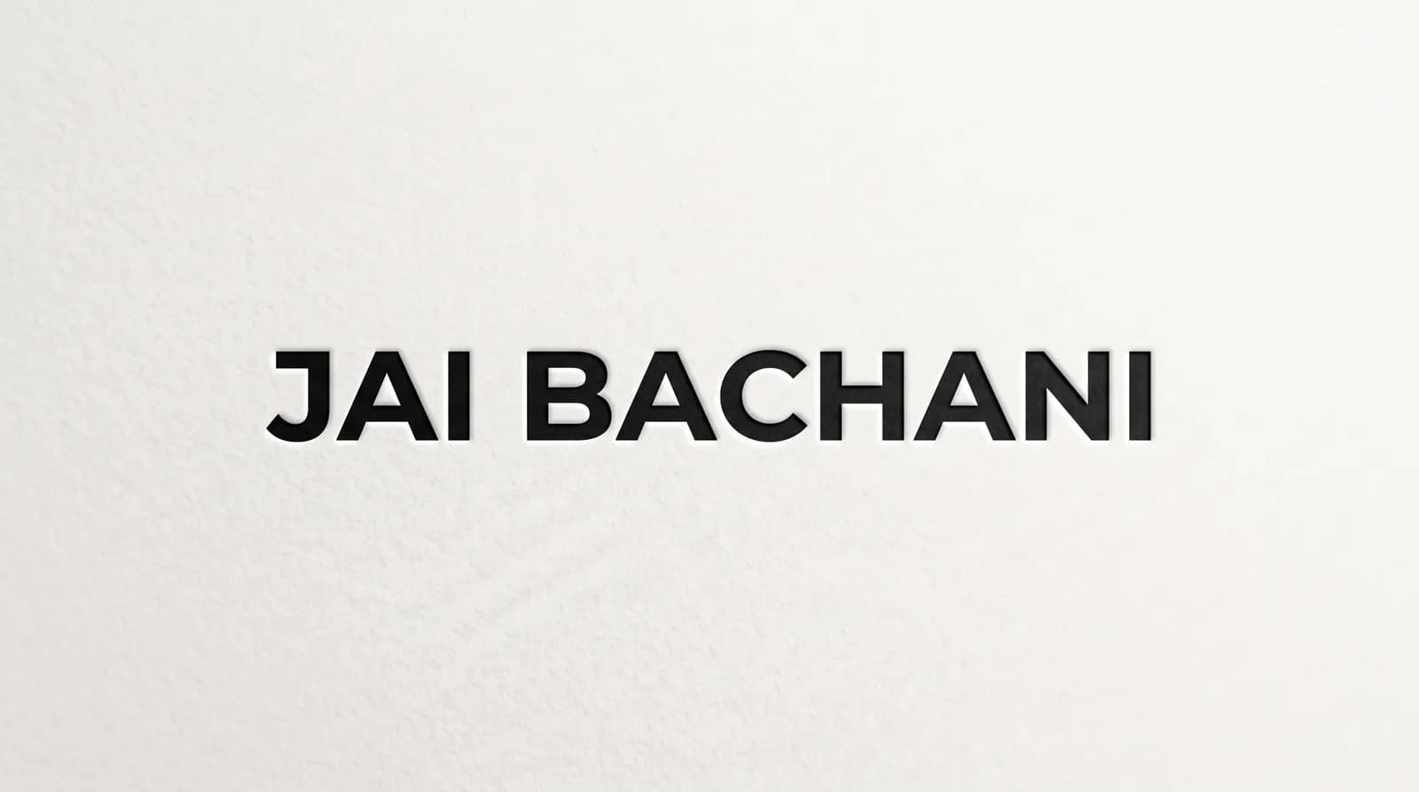 Jai Bachani embossed lettermark